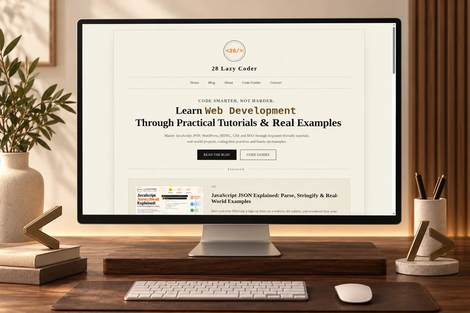 28 Lazy Coder — Web Development Learning Platform portfolio cover