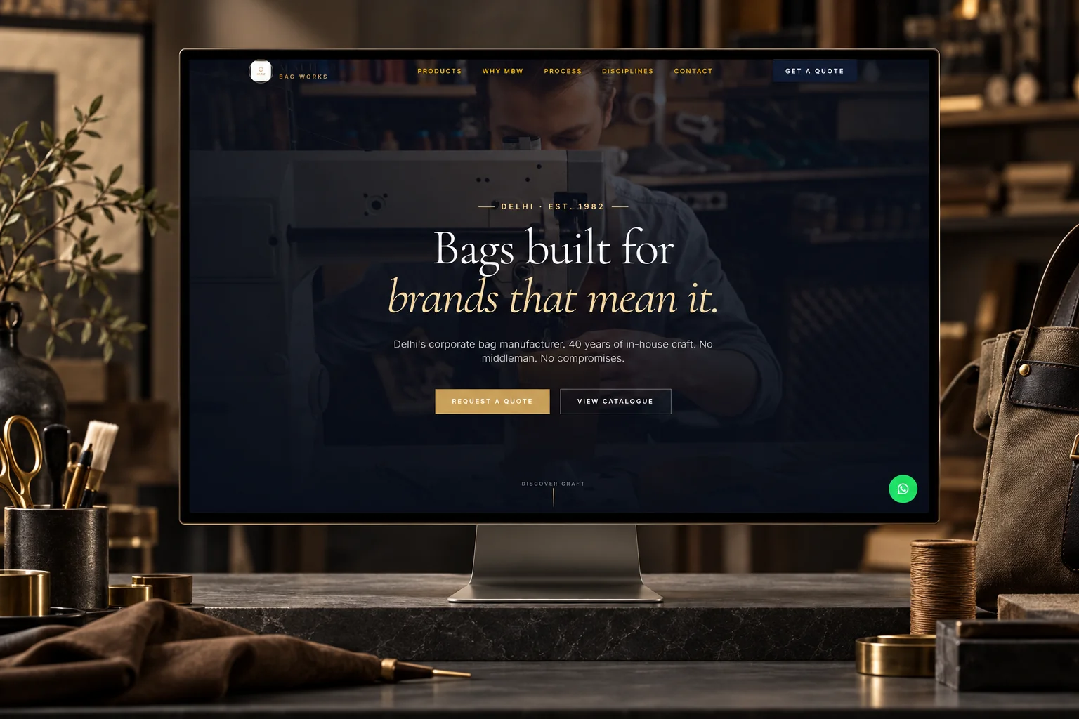 Malhotra Bag Works — Bag Manufacturing Website portfolio cover